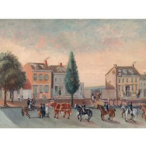 Artery8 Chappel Bull's Head Tavern Bowery New York Painting Large Wall Art Poster Print Thick Paper 18X24 Inch Artery8 Chappel Bull's Head Tavern Bowery New York Painting Large Wall Art Poster Print Thick Paper 18X24 Inch