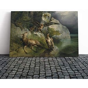 Big Box Art Canvas Print Wall Art Friedrich Gauermann Eagles, Stag and Deer Mounted & Stretched Box Frame Picture Home Decor for Kitchen, Living Room, Bedroom, Hallway, Multi-Colour, 30x20 Inch Big Box Art Canvas Print Wall Art Friedrich Gauermann Eagles, Stag and Deer Mounted & Stretched Box Frame Picture Home Decor for Kitchen, Living Room, Bedroom, Hallway, Multi-Colour, 30x20 Inch