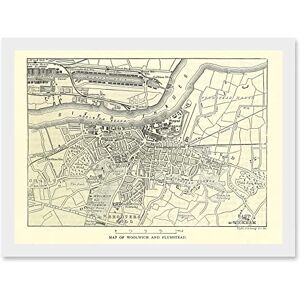 Artery8 Map Antique Woolwich Plumstead London River Thames Artwork Framed Wall Art Print A4 Artery8 Map Antique Woolwich Plumstead London River Thames Artwork Framed Wall Art Print A4