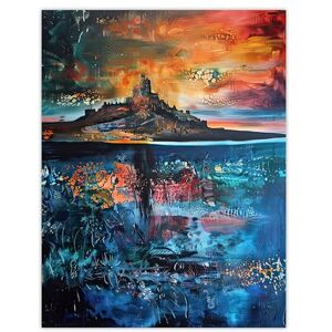 Artery8 Lindisfarne Castle Holy Island Sunset Abstract Living Room Large Wall Art Poster Print Thick Paper 18X24 Inch Artery8 Lindisfarne Castle Holy Island Sunset Abstract Living Room Large Wall Art Poster Print Thick Paper 18X24 Inch