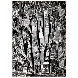 Wee Blue Coo Photo BW Aerial View Manhattan City New York Picture Wall Art Print Wee Blue Coo Photo BW Aerial View Manhattan City New York Picture Wall Art Print