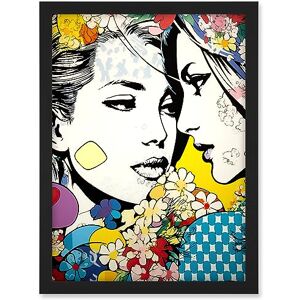 Artery8 Soulmates Love of a Woman Gay LGBTQ Pan Floral Spring Flower Pattern Lesbian Artwork Framed A3 Wall Art Print Artery8 Soulmates Love of a Woman Gay LGBTQ Pan Floral Spring Flower Pattern Lesbian Artwork Framed A3 Wall Art Print