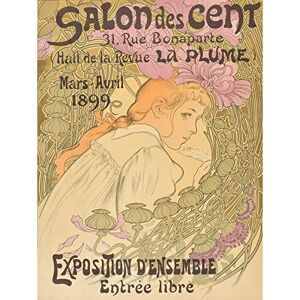 Artery8 Mucha Salon Des Cent 20th Exhibition Nouveau Advert Premium Wall Art Canvas Print 18X24 Inch Artery8 Mucha Salon Des Cent 20th Exhibition Nouveau Advert Premium Wall Art Canvas Print 18X24 Inch