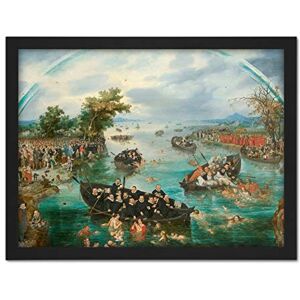 Artery8 Van De Venne Fishing For Souls Painting Artwork Framed Wall Art Print 18X24 Inch Artery8 Van De Venne Fishing For Souls Painting Artwork Framed Wall Art Print 18X24 Inch