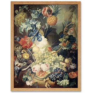 Artery8 Van Os Still Life Flowers Fruits Birds Painting Art Print Framed Poster Wall Decor 12x16 inch Artery8 Van Os Still Life Flowers Fruits Birds Painting Art Print Framed Poster Wall Decor 12x16 inch