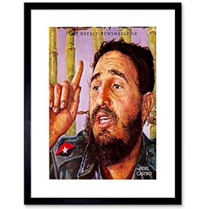 Wee Blue Coo Magazine Cover Cuban President Fidel Castro Framed Wall Art Print Wee Blue Coo Magazine Cover Cuban President Fidel Castro Framed Wall Art Print