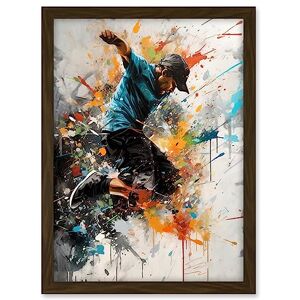 Artery8 Parkour Jump Urban Sport Paint Splat Action Shot Artwork Framed A3 Wall Art Print Artery8 Parkour Jump Urban Sport Paint Splat Action Shot Artwork Framed A3 Wall Art Print