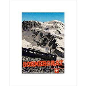 Wee Blue Coo TRAVEL TOURISM ZERMATT SWITZERLAND MOUNTAIN RAIL FRAMED ART PRINT MOUNT B12X7351 Wee Blue Coo TRAVEL TOURISM ZERMATT SWITZERLAND MOUNTAIN RAIL FRAMED ART PRINT MOUNT B12X7351