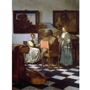 Artery8 Vermeer The Concert Music Painting Large Wall Art Poster Print Thick Paper 18X24 Inch Artery8 Vermeer The Concert Music Painting Large Wall Art Poster Print Thick Paper 18X24 Inch