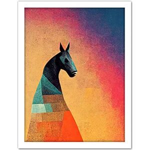 Doppelganger33 LTD Abstract Kelpies Geometric Horse Portrait Artwork Framed Wall Art Print 18X24 Inch Doppelganger33 LTD Abstract Kelpies Geometric Horse Portrait Artwork Framed Wall Art Print 18X24 Inch