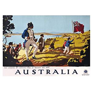 Wee Blue Coo Travel Australia Captain Cook Botany Bay Colonial Flag Wall Art Print Wee Blue Coo Travel Australia Captain Cook Botany Bay Colonial Flag Wall Art Print