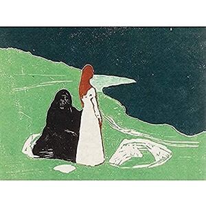 Fine Art Prints Munch Two Women On The Shore Reproduction Woodcut Unframed Wall Art Print Poster Home Decor Premium Fine Art Prints Munch Two Women On The Shore Reproduction Woodcut Unframed Wall Art Print Poster Home Decor Premium