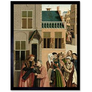 Artery8 Master Of Alkmaar Seven Works Of Mercy 3 Painting Art Print Framed Poster Wall Decor 12x16 inch Artery8 Master Of Alkmaar Seven Works Of Mercy 3 Painting Art Print Framed Poster Wall Decor 12x16 inch