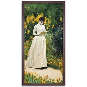 Fine Art Prints Aublet Reading Garden Path Painting Woman Flowers Long Framed Art Print Wall Poster 25x12 inch Fine Art Prints Aublet Reading Garden Path Painting Woman Flowers Long Framed Art Print Wall Poster 25x12 inch