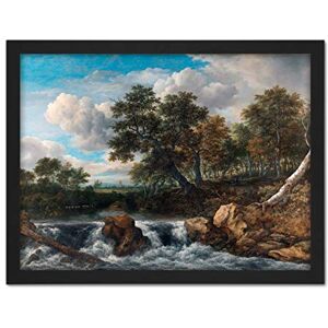 Artery8 Van Ruisdael Landscape Waterfall River Painting Artwork Framed Wall Art Print 18X24 Inch Artery8 Van Ruisdael Landscape Waterfall River Painting Artwork Framed Wall Art Print 18X24 Inch