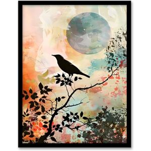 Artery8 Bird in Tree Sunset Artwork Calm Peaceful Nature Living Room Artwork Framed Wall Art Print 18X24 Inch Artery8 Bird in Tree Sunset Artwork Calm Peaceful Nature Living Room Artwork Framed Wall Art Print 18X24 Inch