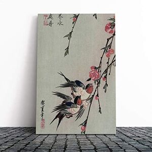 Big Box Art Hiroshige Japanese Oriental Moon Swalls Peach Blossoms Canvas Print Gallery Wrapped 30mm Frame Wall Art 24x16 inches Ready to Hang Asian Space Picture Living Room Bedroom Lounge Office Big Box Art Hiroshige Japanese Oriental Moon Swalls Peach Blossoms Canvas Print Gallery Wrapped 30mm Frame Wall Art 24x16 inches Ready to Hang Asian Space Picture Living Room Bedroom Lounge Office