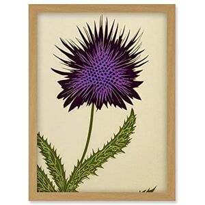 Wee Blue Coo Stylized Modern Purple Scottish Thistle Flower Illustration Artwork Framed Wall Art Print A4 Wee Blue Coo Stylized Modern Purple Scottish Thistle Flower Illustration Artwork Framed Wall Art Print A4