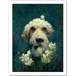 Doppelganger33 LTD Airedale Terrier Dog Wildflower Meadow With Flowers Claude Monet Style Artwork Framed Wall Art Print 18X24 Inch Doppelganger33 LTD Airedale Terrier Dog Wildflower Meadow With Flowers Claude Monet Style Artwork Framed Wall Art Print 18X24 Inch