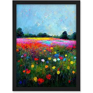 Doppelganger33 LTD Delicate Wildflower Meadow Abstract Colourful Modern Artwork Framed A3 Wall Art Print Doppelganger33 LTD Delicate Wildflower Meadow Abstract Colourful Modern Artwork Framed A3 Wall Art Print