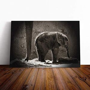 Big Box Art Canvas Print Wall Art Mother and Baby Elephant (3) Mounted and Stretched Box Frame Picture Home Decor for Kitchen, Living, Dining Room, Bedroom, Hallway, Multi-Colour, 24x16 Inch Big Box Art Canvas Print Wall Art Mother and Baby Elephant (3) Mounted and Stretched Box Frame Picture Home Decor for Kitchen, Living, Dining Room, Bedroom, Hallway, Multi-Colour, 24x16 Inch