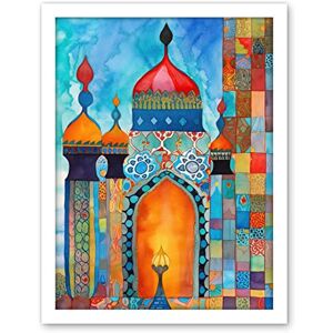 Artery8 Abstract Islamic Mosque Entrance Prayer Folk Art Artwork Framed Wall Art Print 18X24 Inch Artery8 Abstract Islamic Mosque Entrance Prayer Folk Art Artwork Framed Wall Art Print 18X24 Inch