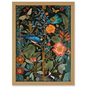 Artery8 Birds and Butterflies Modern Flower Art Nouveau Artwork Framed A3 Wall Art Print Artery8 Birds and Butterflies Modern Flower Art Nouveau Artwork Framed A3 Wall Art Print