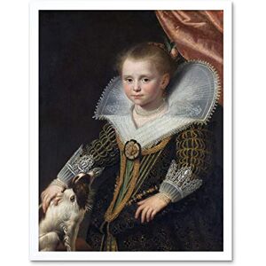 Artery8 Moreelse The Little Princess Portrait Girl Painting Art Print Framed Poster Wall Decor 12x16 inch Artery8 Moreelse The Little Princess Portrait Girl Painting Art Print Framed Poster Wall Decor 12x16 inch