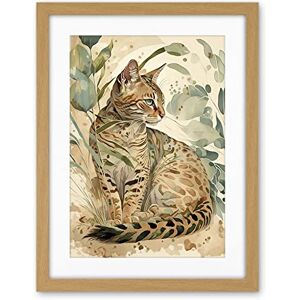Artery8 Spotted Fur Coat Bengal Cat in Nature Pastel Watercolour Illustration Artwork Framed Wall Art Print 18X24 Inch Artery8 Spotted Fur Coat Bengal Cat in Nature Pastel Watercolour Illustration Artwork Framed Wall Art Print 18X24 Inch