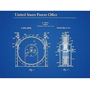 Artery8 Tesla Turbine 1913 Vintage Patent Plan Art Print Canvas Premium Wall Decor Poster Mural Artery8 Tesla Turbine 1913 Vintage Patent Plan Art Print Canvas Premium Wall Decor Poster Mural