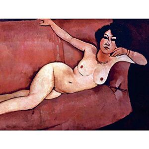 Wee Blue Coo Amedeo Modigliani Act On A Sofa Almaiisa Old Master Art Painting Canvas Print Wee Blue Coo Amedeo Modigliani Act On A Sofa Almaiisa Old Master Art Painting Canvas Print