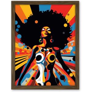 Artery8 Afro Caribbean Woman Colour Explosion Modern Strong Matriarch Bright Bold Colourful Artwork Framed Wall Art Print 18X24 Inch Artery8 Afro Caribbean Woman Colour Explosion Modern Strong Matriarch Bright Bold Colourful Artwork Framed Wall Art Print 18X24 Inch