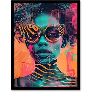 Artery8 Indie Culture Vibrant Conceptual Art Portrait Living Room Artwork Framed Wall Art Print 18X24 Inch Artery8 Indie Culture Vibrant Conceptual Art Portrait Living Room Artwork Framed Wall Art Print 18X24 Inch