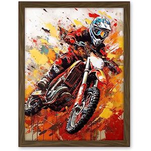 Artery8 Motocross Race Motorcycle Sport Oil Painting Artwork Framed Wall Art Print 18X24 Inch Artery8 Motocross Race Motorcycle Sport Oil Painting Artwork Framed Wall Art Print 18X24 Inch