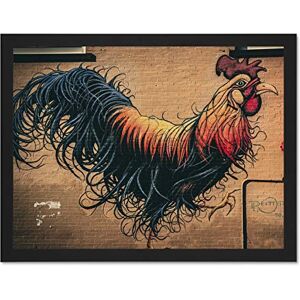 Fine Art Prints Moran Graffiti Chicken Rooster Wall Street Large Framed Art Print Poster Wall Decor 18x24 inch Fine Art Prints Moran Graffiti Chicken Rooster Wall Street Large Framed Art Print Poster Wall Decor 18x24 inch