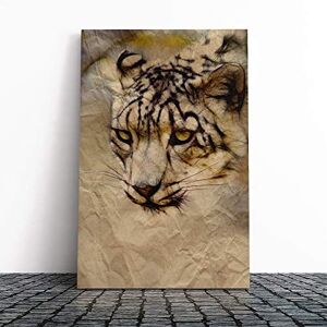 Big Box Art Snow Leopard Canvas Print Gallery Wrapped 30mm Frame Wall Art 20x14 inches Ready to Hang Modern Animals Picture Living Room Bedroom Lounge Office Big Box Art Snow Leopard Canvas Print Gallery Wrapped 30mm Frame Wall Art 20x14 inches Ready to Hang Modern Animals Picture Living Room Bedroom Lounge Office