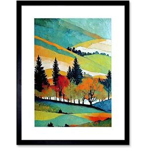 Wee Blue Coo Colourful Autumn Landscape Scotland Hillside Forest Oil Painting Artwork Framed Wall Art Print 12X16 Inch Wee Blue Coo Colourful Autumn Landscape Scotland Hillside Forest Oil Painting Artwork Framed Wall Art Print 12X16 Inch