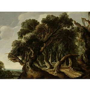 Artery8 Van Geel Wooded Landscape Trees Painting Premium Wall Art Canvas Print 18X24 Inch Artery8 Van Geel Wooded Landscape Trees Painting Premium Wall Art Canvas Print 18X24 Inch