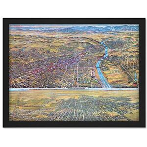 Artery8 Los Angeles California 1894 Illustrated City View Map Artwork Framed Wall Art Print 18X24 Inch Artery8 Los Angeles California 1894 Illustrated City View Map Artwork Framed Wall Art Print 18X24 Inch