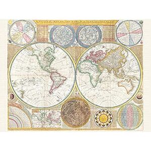 Artery8 Dunn Map 1794 World Solar Double Hemisphere Art Print Canvas Premium Wall Decor Poster Mural Artery8 Dunn Map 1794 World Solar Double Hemisphere Art Print Canvas Premium Wall Decor Poster Mural