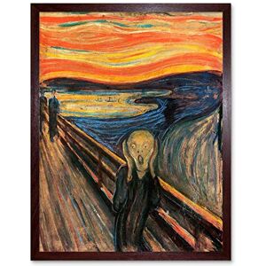 Wee Blue Coo Edvard Munch The Scream Old Master Painting Art Print Framed Poster Wall Decor 12X16 Inch Wee Blue Coo Edvard Munch The Scream Old Master Painting Art Print Framed Poster Wall Decor 12X16 Inch