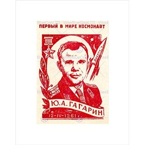 Wee Blue Coo Russian Postage Stamp Space Race 1961 Wall Art Print Wee Blue Coo Russian Postage Stamp Space Race 1961 Wall Art Print
