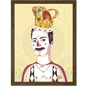 Wee Blue Coo Musical Icon Freddie Queen Large Brown Framed Art Print Wall Poster 18x24 inch Wee Blue Coo Musical Icon Freddie Queen Large Brown Framed Art Print Wall Poster 18x24 inch