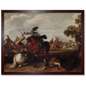 Artery8 Jan Martszen De Jonge A Cavalry Charge Painting Art Print Framed Poster Wall Decor 12x16 inch Artery8 Jan Martszen De Jonge A Cavalry Charge Painting Art Print Framed Poster Wall Decor 12x16 inch