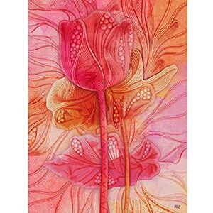 Artery8 Abstract patterned Mystical Flowers Painting Art Print Canvas Premium Wall Decor Poster Mural Artery8 Abstract patterned Mystical Flowers Painting Art Print Canvas Premium Wall Decor Poster Mural