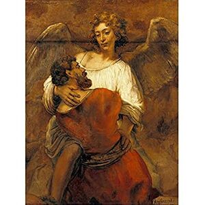 Fine Art Prints Rembrandt Jacob Wrestling With The Angel Kunstdruck auf Leinwand, Premium-Wanddekoration, Poster Fine Art Prints Rembrandt Jacob Wrestling With The Angel Kunstdruck auf Leinwand, Premium-Wanddekoration, Poster