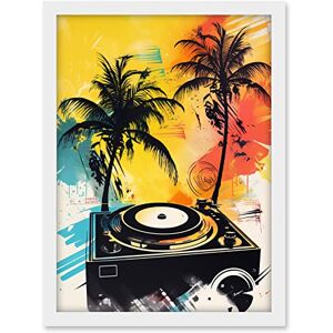 Artery8 Music Under Palm Trees Tropical Beach Party Modern Watercolour Painting Artwork Framed A3 Wall Art Print Artery8 Music Under Palm Trees Tropical Beach Party Modern Watercolour Painting Artwork Framed A3 Wall Art Print