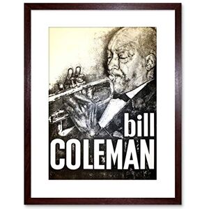 Wee Blue Coo MUSIC PAINTING BILL COLEMAN TRUMPET AMERICAN JAZZ MUSICIAN FRAMED PRINT F97X4901 Wee Blue Coo MUSIC PAINTING BILL COLEMAN TRUMPET AMERICAN JAZZ MUSICIAN FRAMED PRINT F97X4901