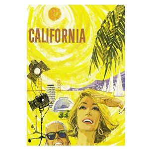 Wee Blue Coo Travel Airline California Sun Hollywood Golden Gate USA Wall Art Print Wee Blue Coo Travel Airline California Sun Hollywood Golden Gate USA Wall Art Print