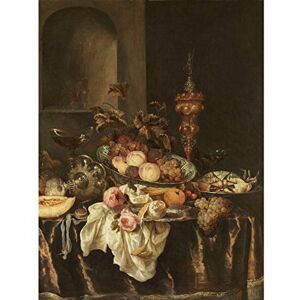 Artery8 Van Beyeren Still Life Fruit Flowers Painting Premium Wall Art Canvas Print 18X24 Inch Artery8 Van Beyeren Still Life Fruit Flowers Painting Premium Wall Art Canvas Print 18X24 Inch